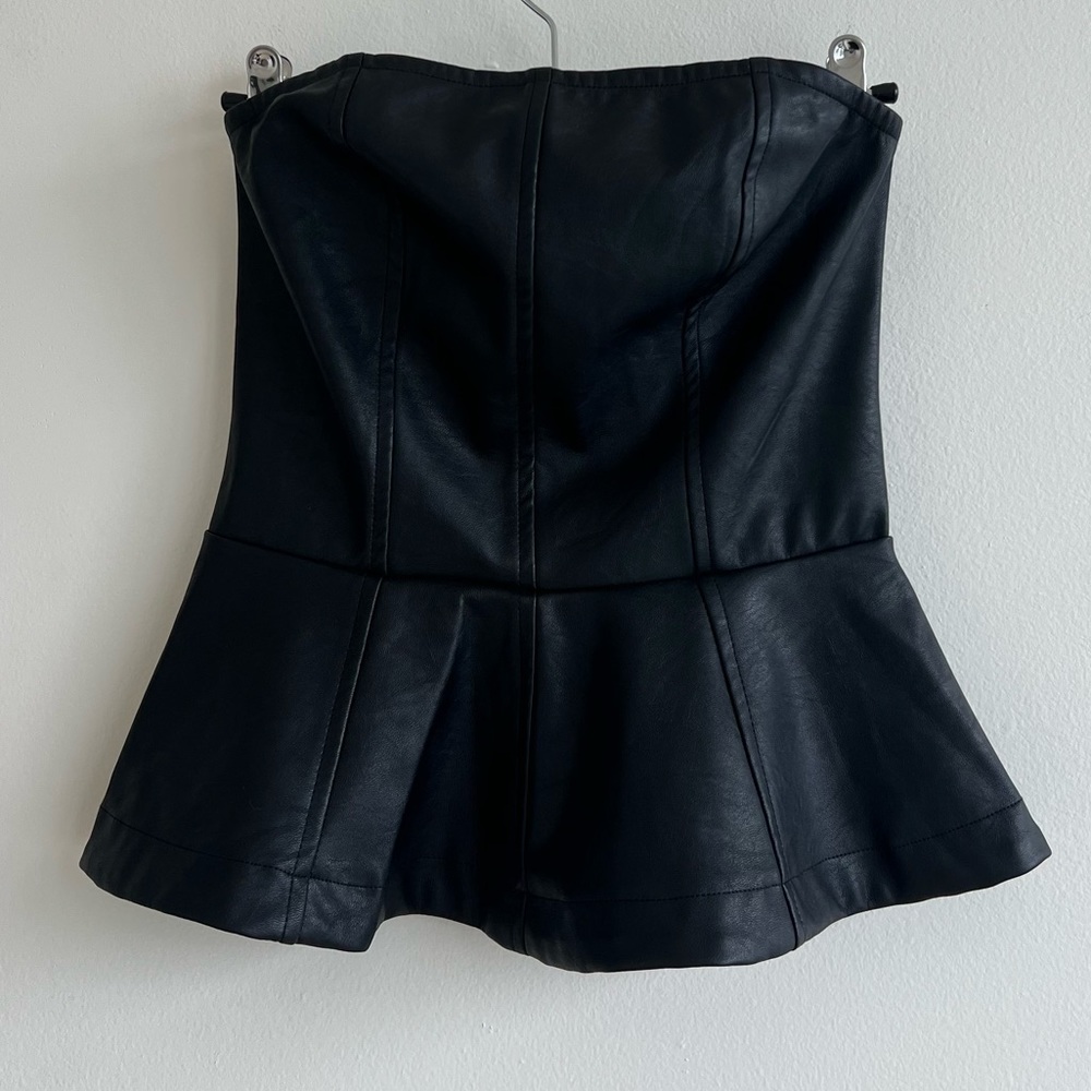 NWT Leather Top / Skirt